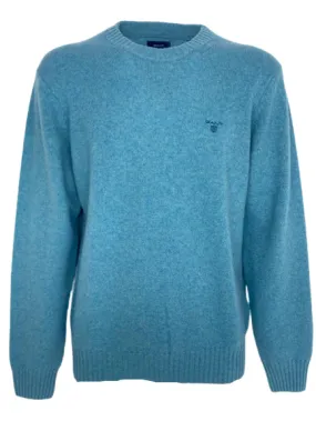 PULLOVER UOMO AZZURRO MISTO LANA