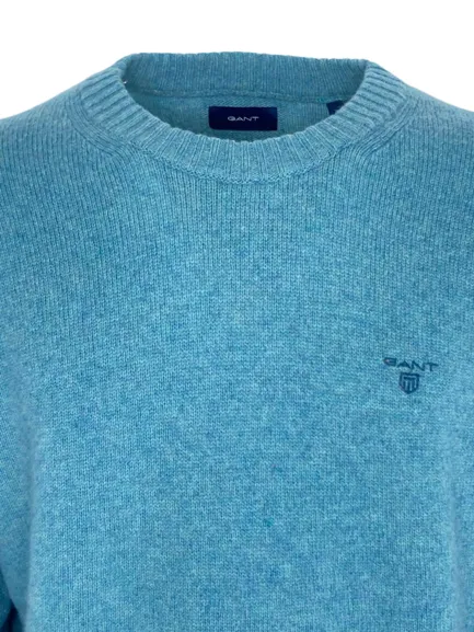 PULLOVER UOMO AZZURRO MISTO LANA