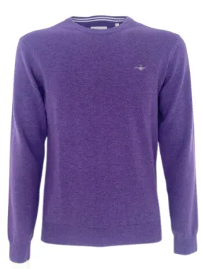 PULLOVER UOMO VIOLA 100% LANA