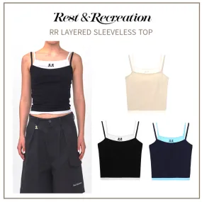 Rest & Recreation  |Casual Style Logo Tanks & Camisoles