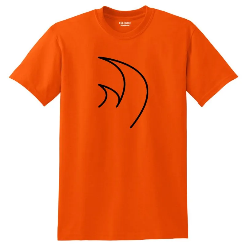 Rhino Page Men’s CoolWick 50/50 Bowling T-Shirt Orange Black