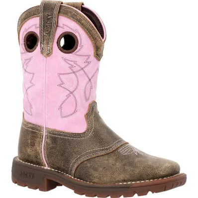 Rocky Big Kid's Legacy 32 Western Boot - Brown/Pink RKW0408Y