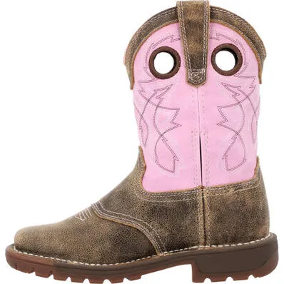 Rocky Big Kid's Legacy 32 Western Boot - Brown/Pink RKW0408Y