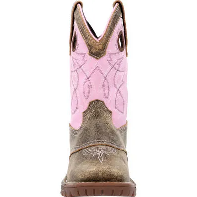 Rocky Big Kid's Legacy 32 Western Boot - Brown/Pink RKW0408Y