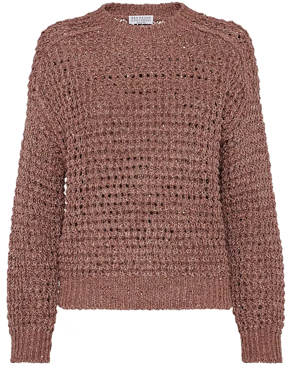 Rose Diamond Net Knit Pullover