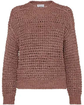 Rose Diamond Net Knit Pullover