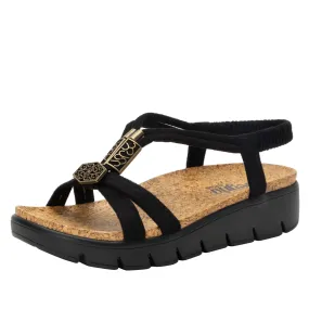 Roz Casual Black Sandal