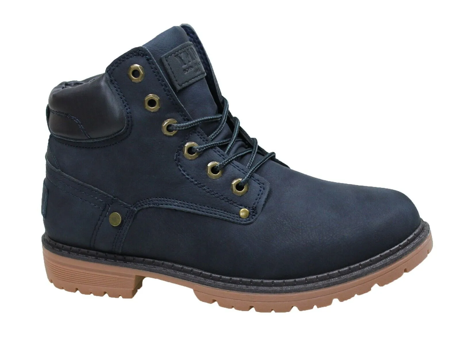 Scarpe stivaletti uomo blu sneakers invernali Chelsea con pelliccia interna