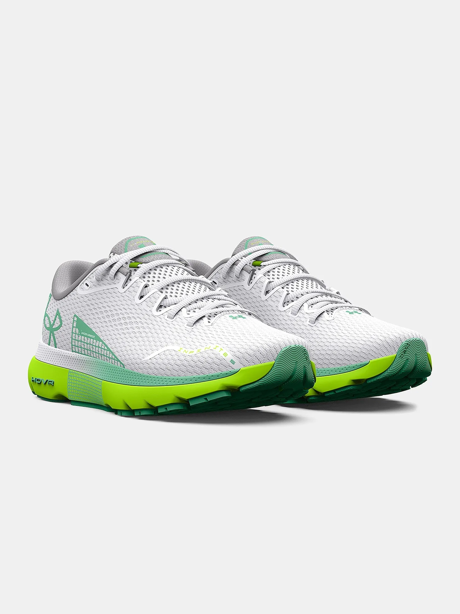 shoes Under Armour Hovr Infinite 5 - White/Lime Surge - women´s