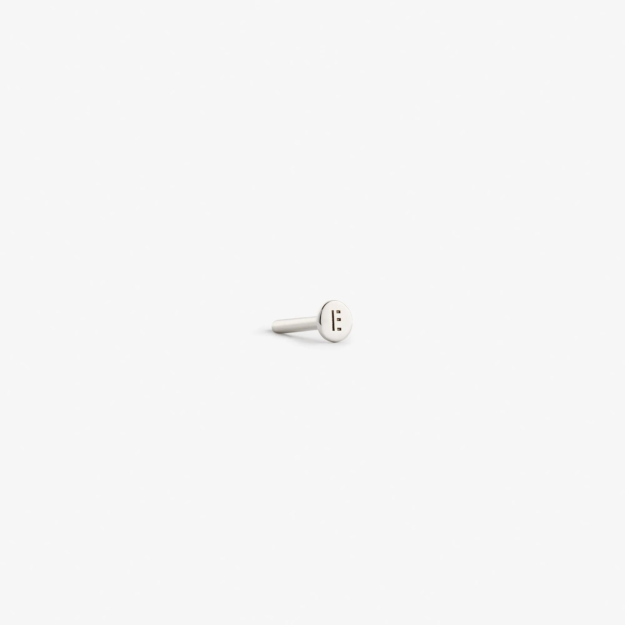 SINGLE STONE LABRET - WHITE DIAMOND & WHITE GOLD