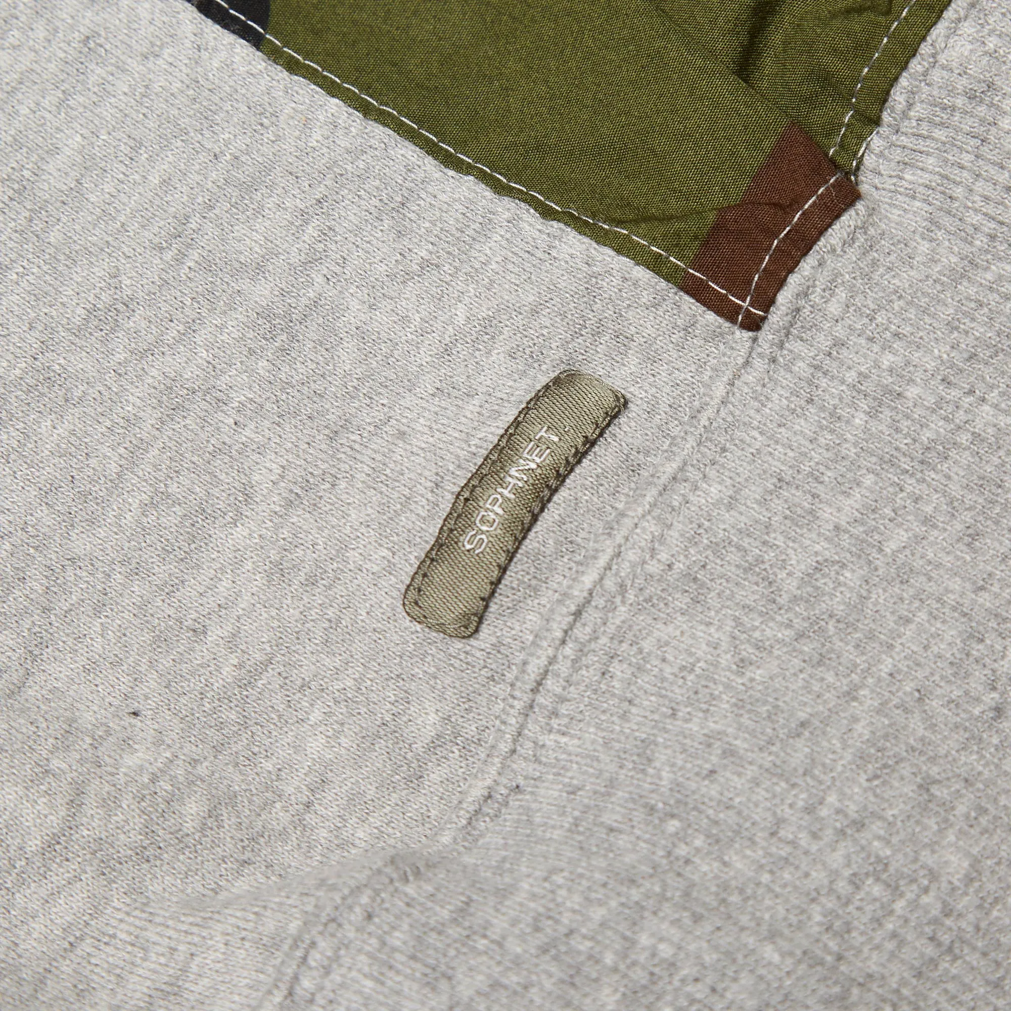 SOPHNET. Camouflage Panel Pullover ParkaGrey