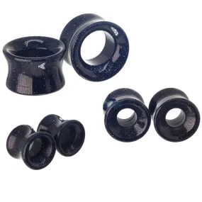 Stone Eyelets - Blue Goldstone