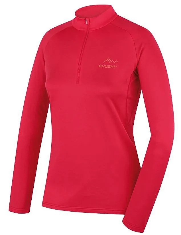 T-Shirt Husky Active Winter Tromi Zip LS - Pink - women´s