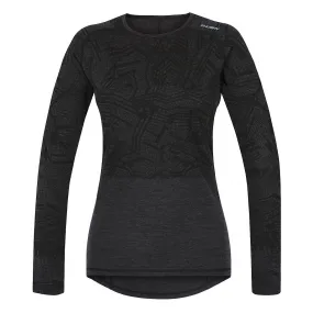 T-Shirt Husky Merino 100 LS - Black - women´s