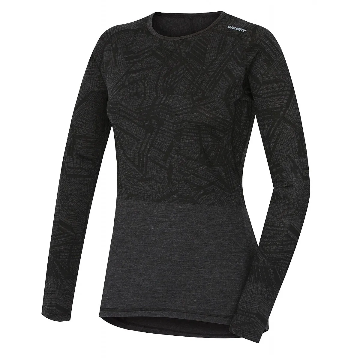 T-Shirt Husky Merino 100 LS - Black - women´s