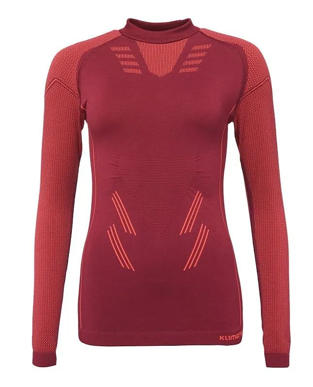 T-Shirt Klimatex Yama Seamless LS - Wine/Terracotta - women´s