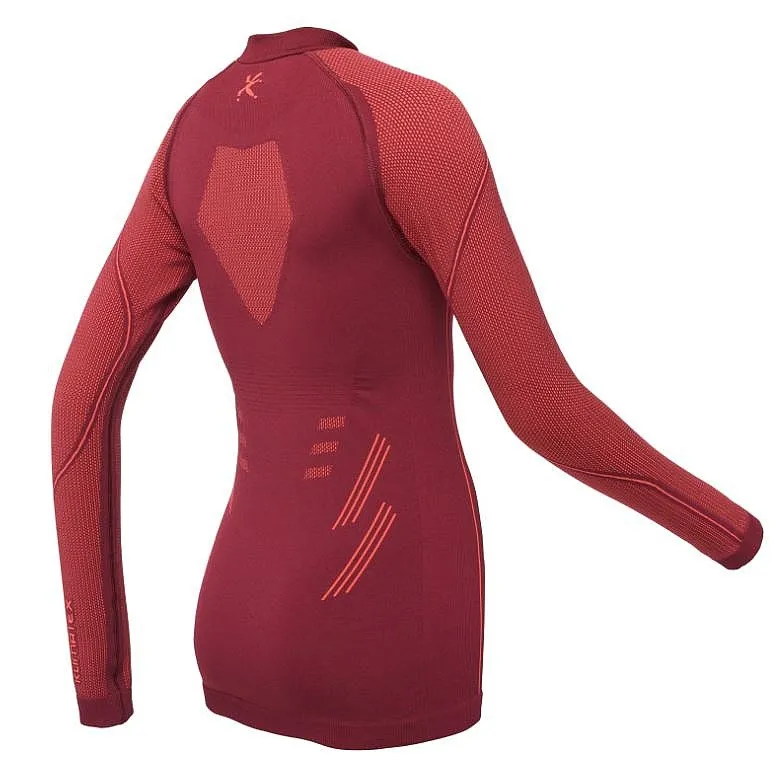 T-Shirt Klimatex Yama Seamless LS - Wine/Terracotta - women´s