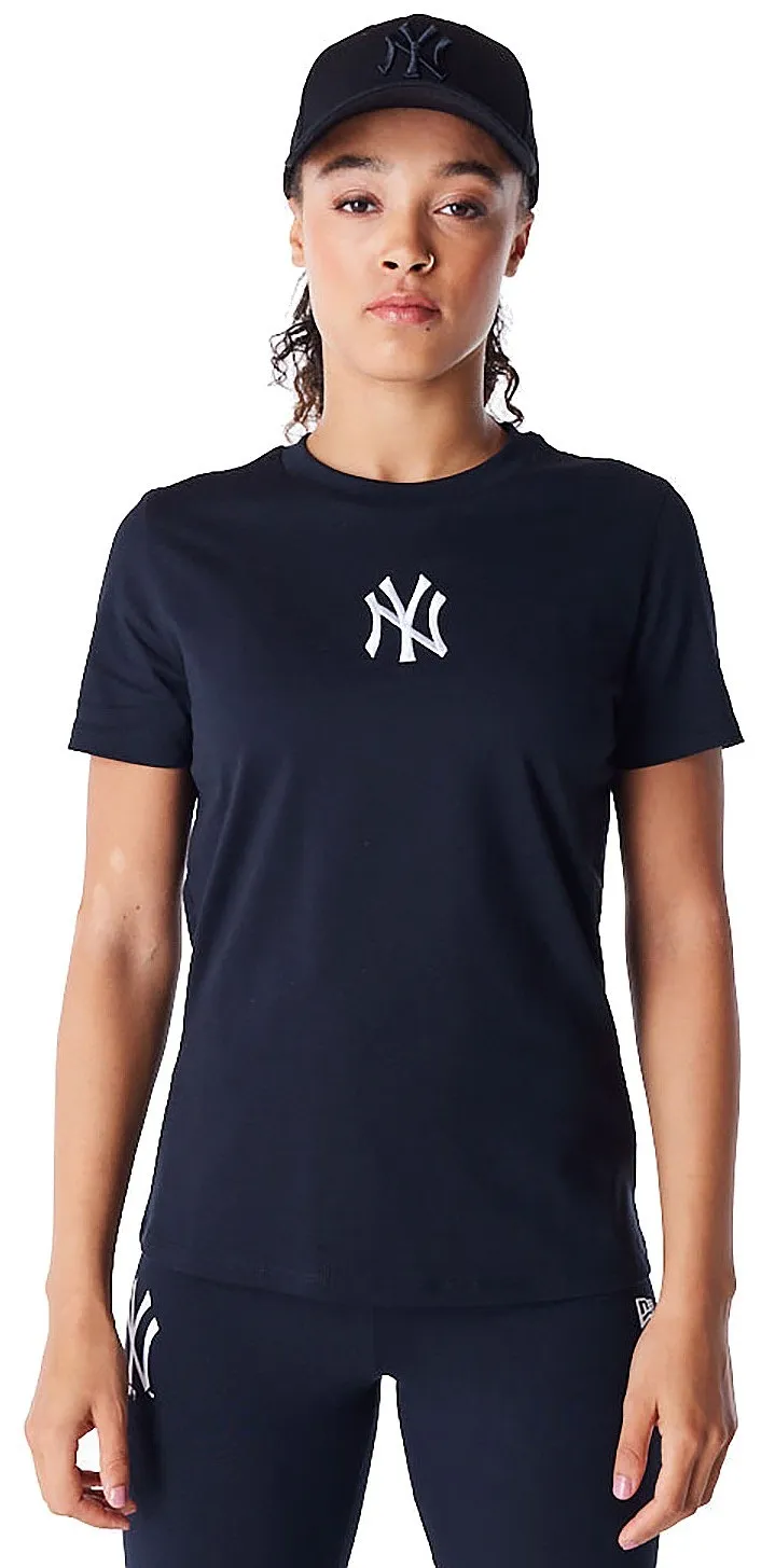 T-Shirt New Era League Essential Regular MLB New York Yankees - Black/White - women´s