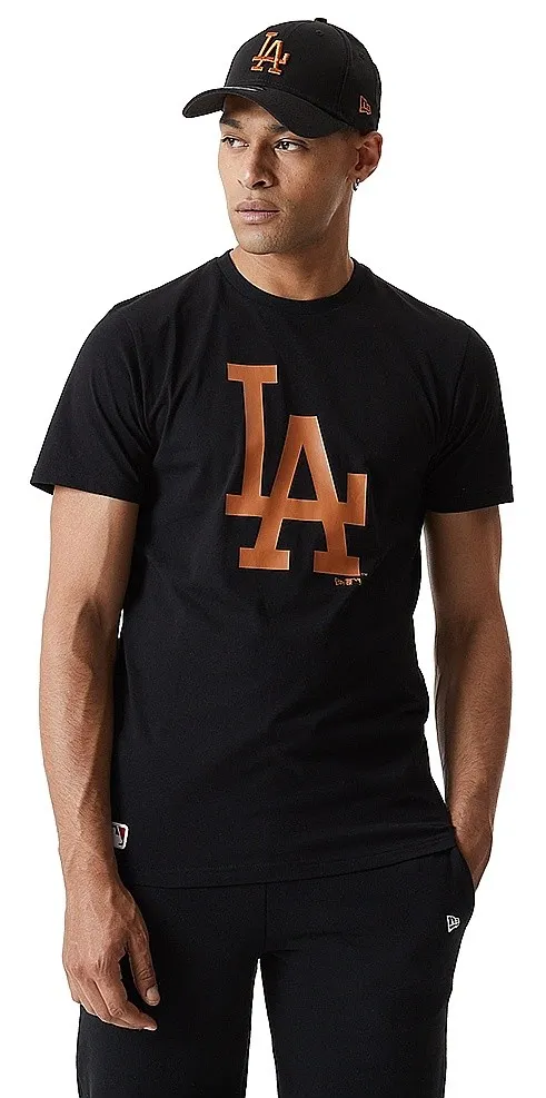 T-Shirt New Era Sea Team Logo MLB Los Angeles Dodgers - Black/Toffee - men´s