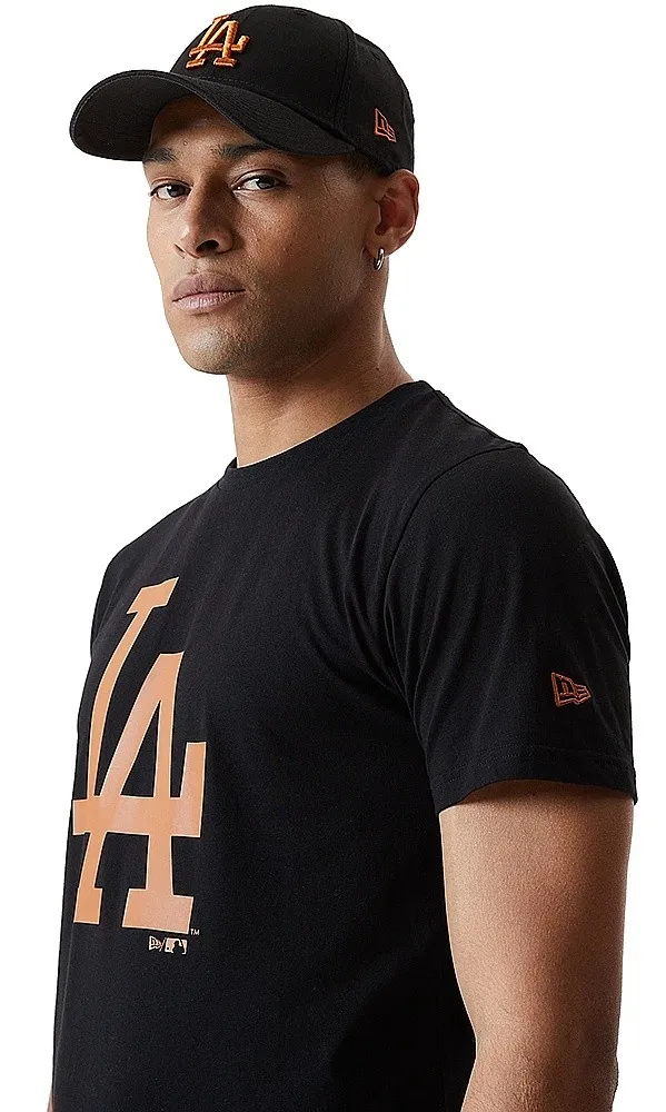 T-Shirt New Era Sea Team Logo MLB Los Angeles Dodgers - Black/Toffee - men´s