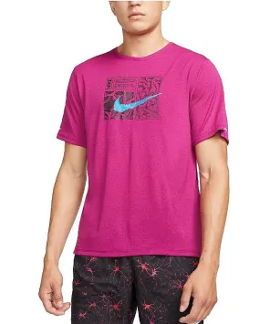 T-Shirt Nike Dri-Fit Miler D.Y.E. - Dynamic Berry/Laser Blue - men´s