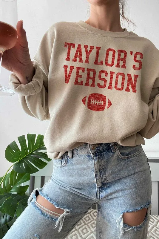 TAYLORS VERSION FOOTBALL GRAPHIC SWEATSHIRT