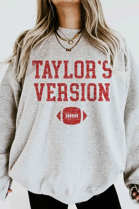 TAYLORS VERSION FOOTBALL GRAPHIC SWEATSHIRT