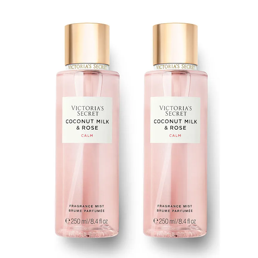 Victoria's Secret Coconut Milk & Rose Body Mist 8.4 fl. oz/250 ml 2-PACK