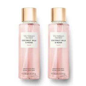 Victoria's Secret Coconut Milk & Rose Body Mist 8.4 fl. oz/250 ml 2-PACK