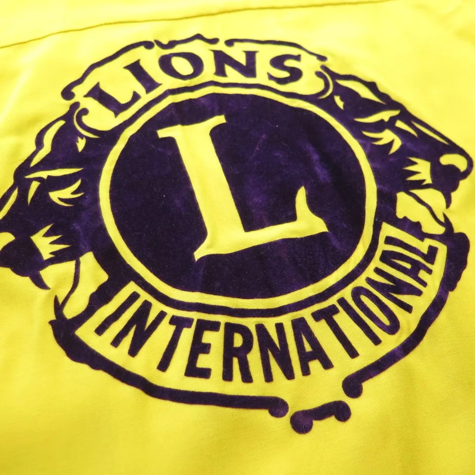 Vintage 50s Lions International Bowling Shirt Medium 15 Deadstock Hilton