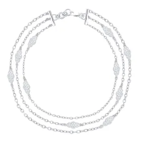 White Gold White Diamond Eternal Bracelet