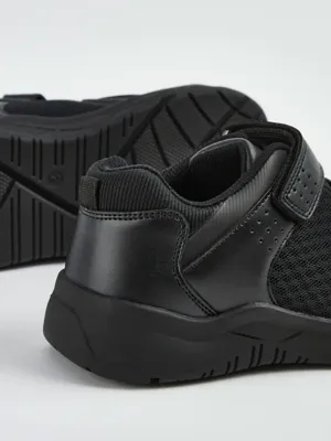 Wide Fit Black Mesh Single Strap School Shoes | School | George at ASDA