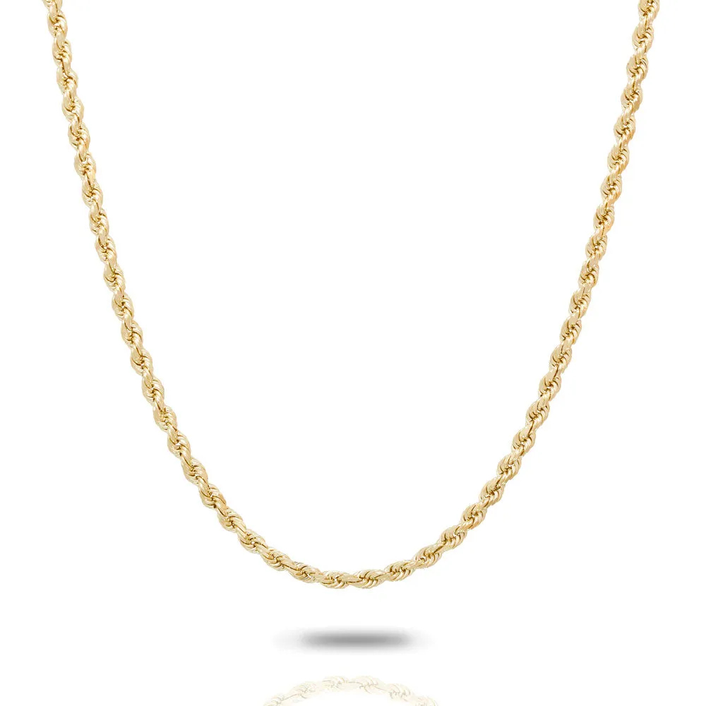 Women's Gold Rope Chain 4mm