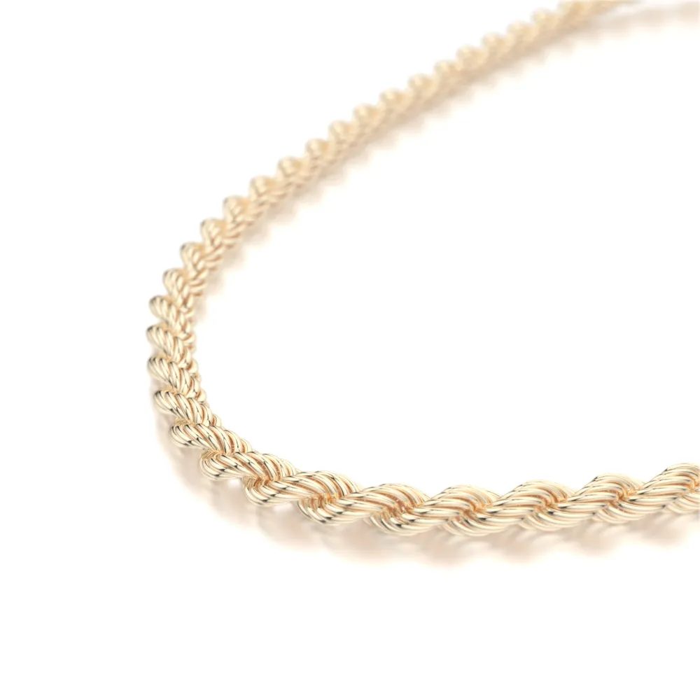 Women's Gold Rope Chain 4mm