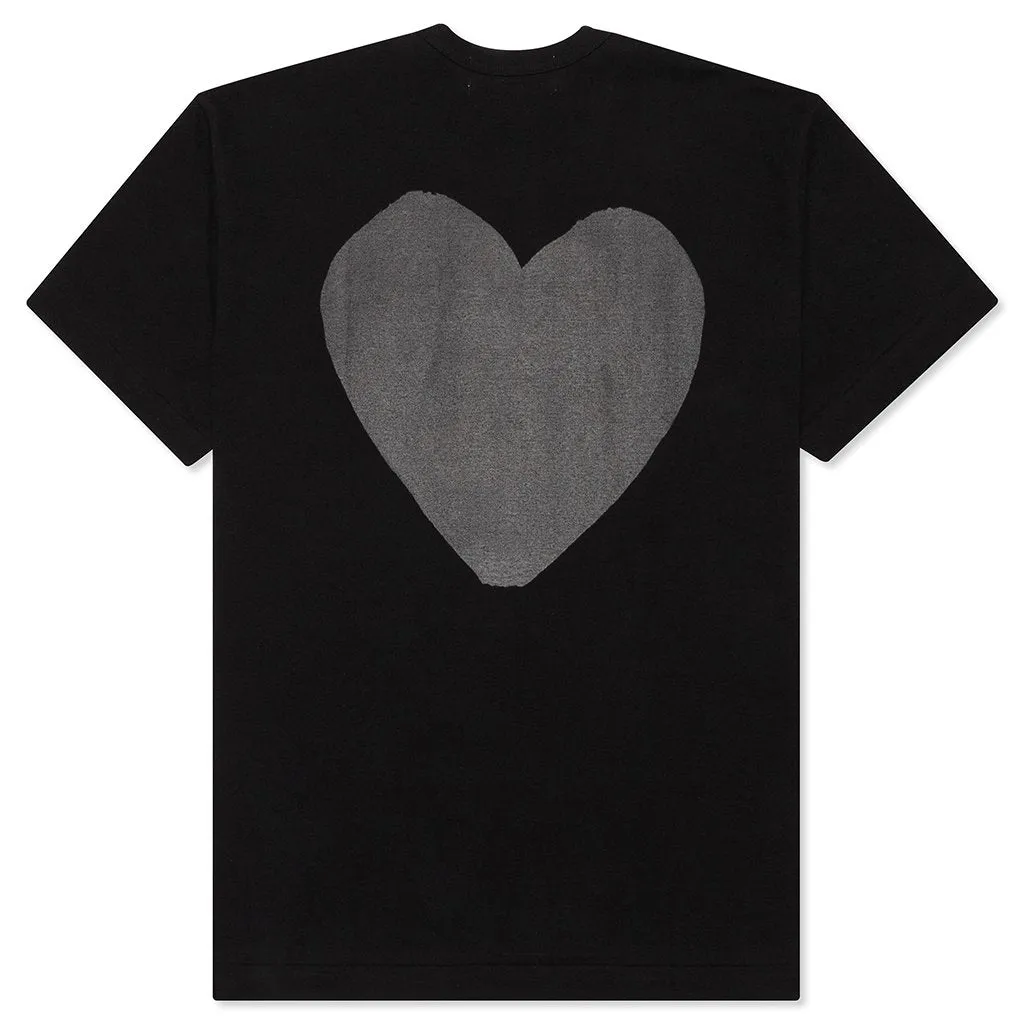 Women's Heart T-Shirt - Black/Black