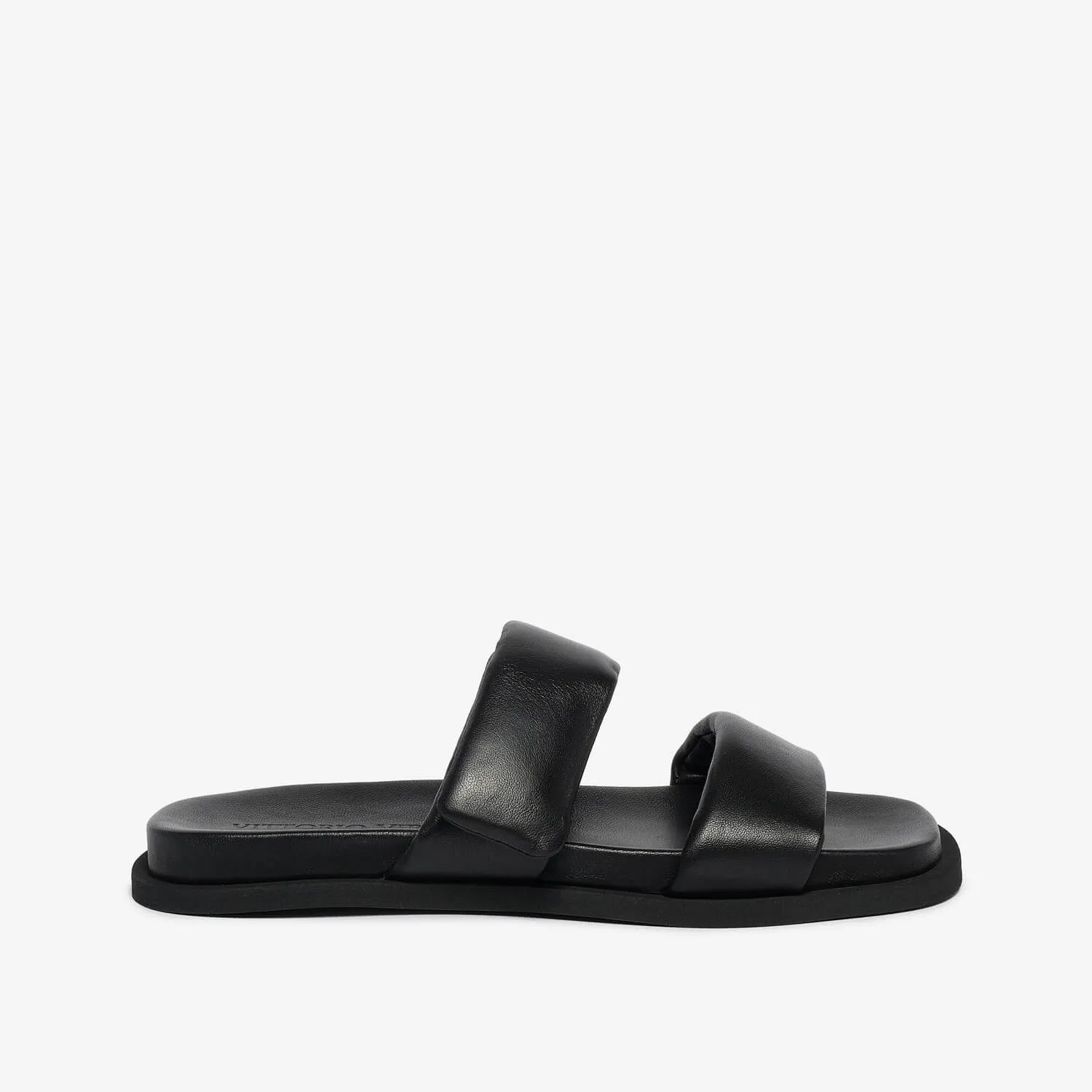 Women's leather slider sandal