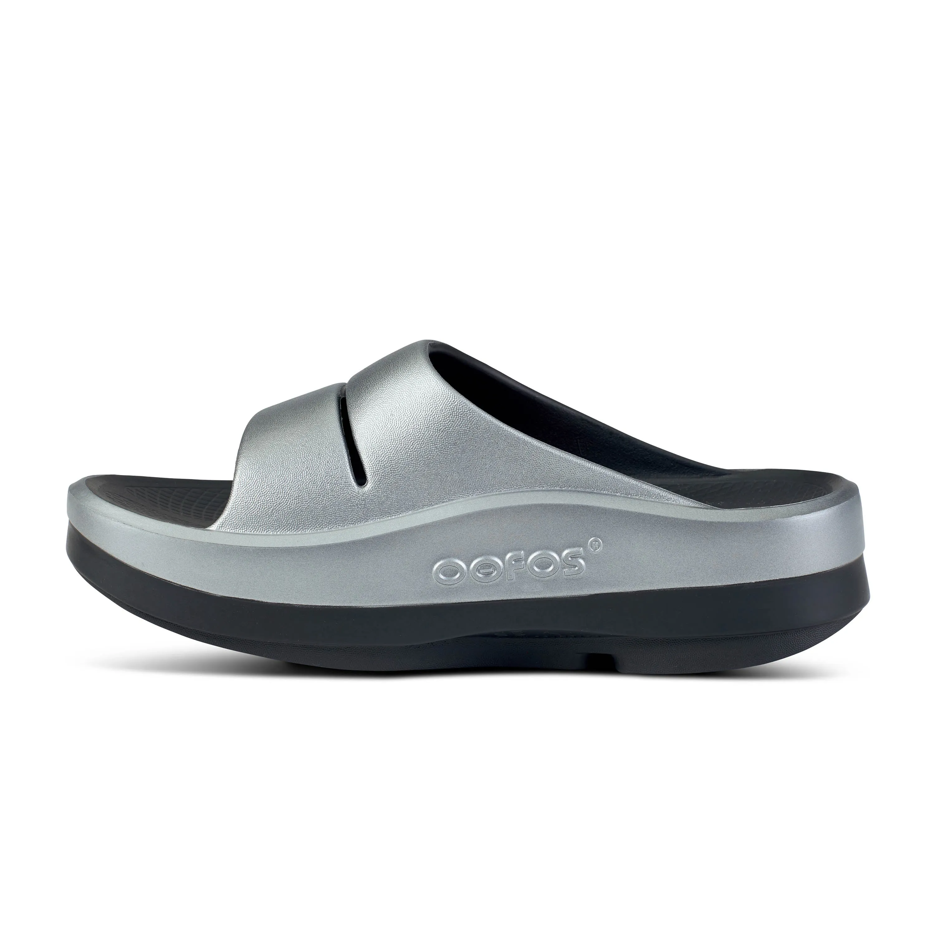  Women's OOmega OOah Slide Sandal in Basalt  