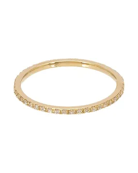 Yellow Gold and White Diamond Stack Band