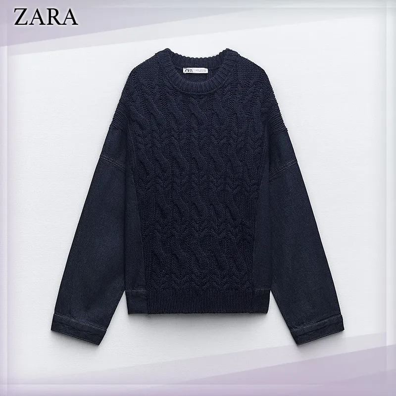 ZARA  |Casual Style V-neck & Crew neck