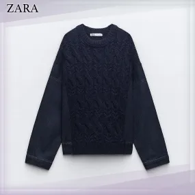 ZARA  |Casual Style V-neck & Crew neck