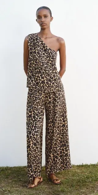 ZARA  |Leopard Patterns Casual Style Sleeveless