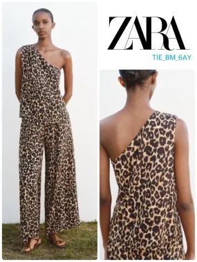 ZARA  |Leopard Patterns Casual Style Sleeveless