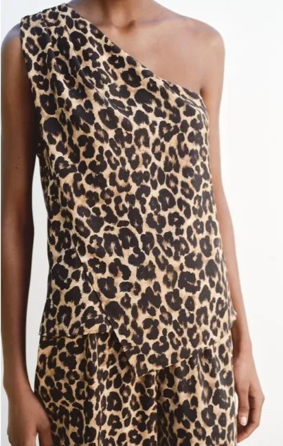 ZARA  |Leopard Patterns Casual Style Sleeveless