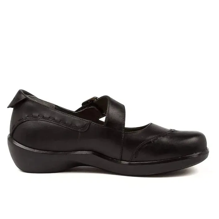 Ziera Shoes Women's Angel Comfort Mary Jane - Black Leather